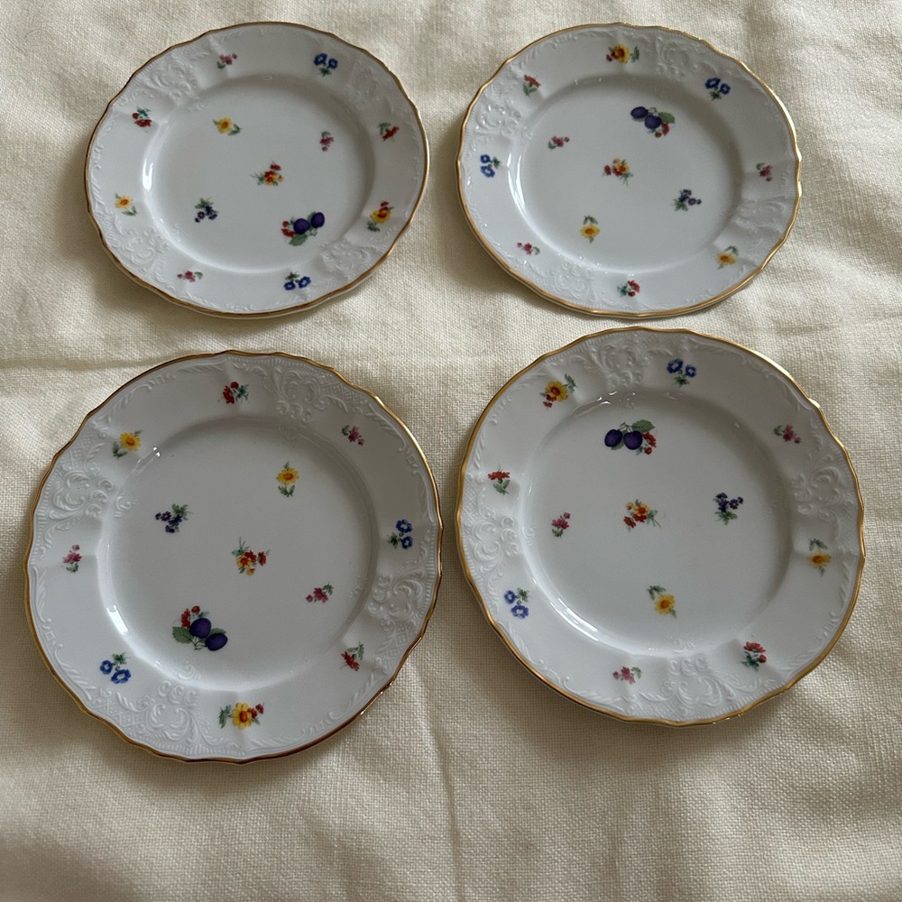 ROYAL PRAGUE Lesov Concordia Bread Butter Desert Plate Bohemia Porcelain Czech - Picture 2 of 8